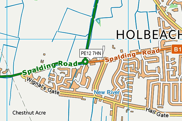 PE12 7HN map - OS VectorMap District (Ordnance Survey)