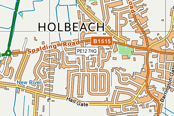 PE12 7HQ map - OS VectorMap District (Ordnance Survey)
