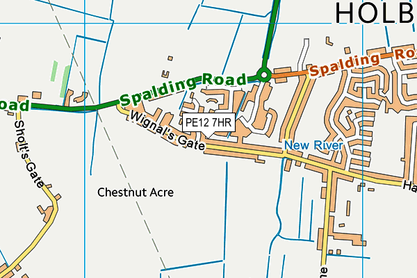PE12 7HR map - OS VectorMap District (Ordnance Survey) PE12 7HR map - OS VectorMap District (Ordnance Survey)