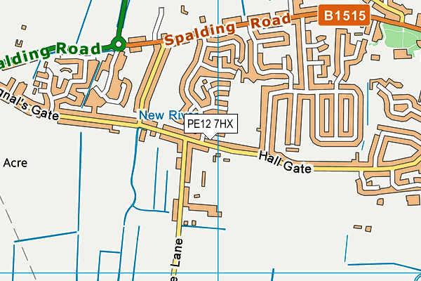 PE12 7HX map - OS VectorMap District (Ordnance Survey) PE12 7HX map - OS VectorMap District (Ordnance Survey)
