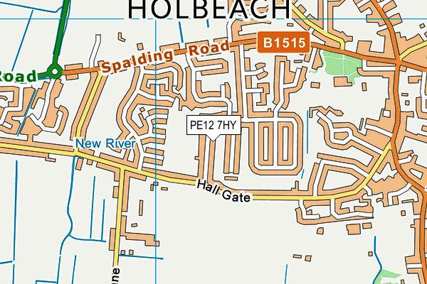 PE12 7HY map - OS VectorMap District (Ordnance Survey)