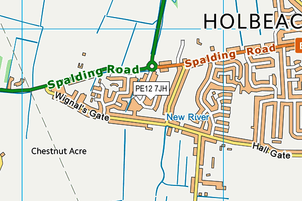 PE12 7JH map - OS VectorMap District (Ordnance Survey) PE12 7JH map - OS VectorMap District (Ordnance Survey)