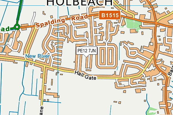 PE12 7JN map - OS VectorMap District (Ordnance Survey) PE12 7JN map - OS VectorMap District (Ordnance Survey)
