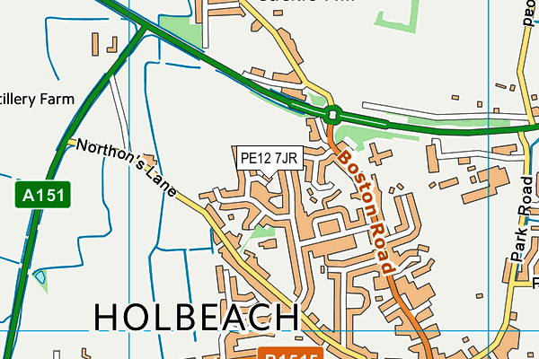 PE12 7JR map - OS VectorMap District (Ordnance Survey) PE12 7JR map - OS VectorMap District (Ordnance Survey)