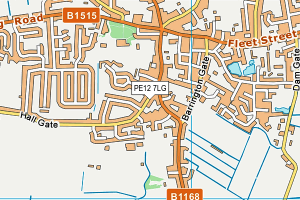 PE12 7LG map - OS VectorMap District (Ordnance Survey) PE12 7LG map - OS VectorMap District (Ordnance Survey)