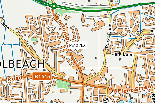 PE12 7LX map - OS VectorMap District (Ordnance Survey) PE12 7LX map - OS VectorMap District (Ordnance Survey)