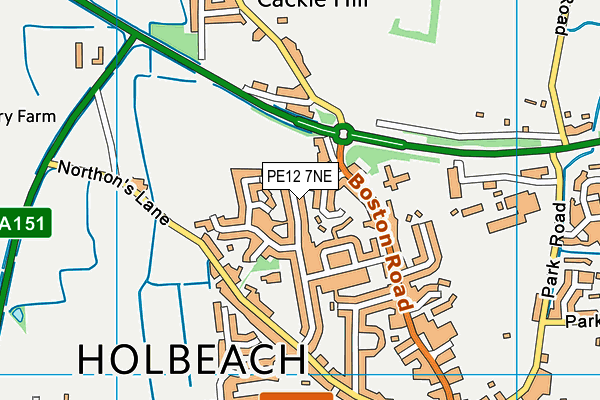 PE12 7NE map - OS VectorMap District (Ordnance Survey) PE12 7NE map - OS VectorMap District (Ordnance Survey)