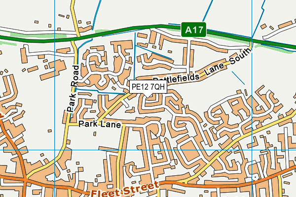 PE12 7QH map - OS VectorMap District (Ordnance Survey)