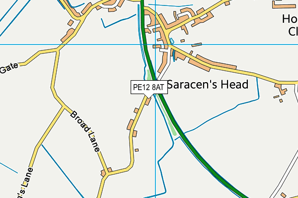 PE12 8AT map - OS VectorMap District (Ordnance Survey) PE12 8AT map - OS VectorMap District (Ordnance Survey)