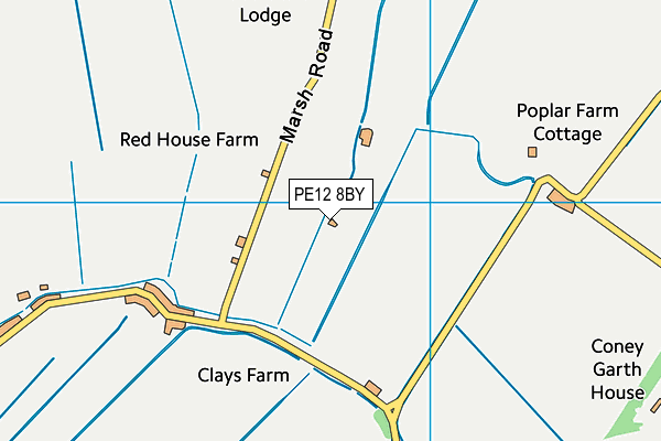 PE12 8BY map - OS VectorMap District (Ordnance Survey) PE12 8BY map - OS VectorMap District (Ordnance Survey)