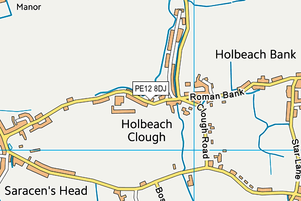 PE12 8DJ map - OS VectorMap District (Ordnance Survey) PE12 8DJ map - OS VectorMap District (Ordnance Survey)