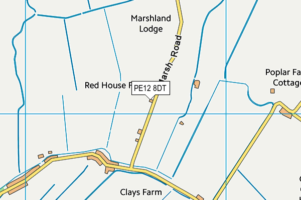 PE12 8DT map - OS VectorMap District (Ordnance Survey) PE12 8DT map - OS VectorMap District (Ordnance Survey)