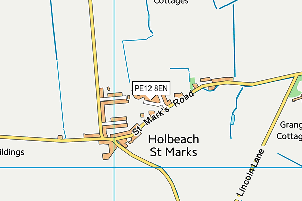 PE12 8EN map - OS VectorMap District (Ordnance Survey) PE12 8EN map - OS VectorMap District (Ordnance Survey)