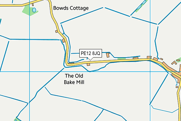 PE12 8JQ map - OS VectorMap District (Ordnance Survey) PE12 8JQ map - OS VectorMap District (Ordnance Survey)