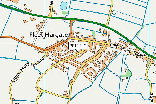 PE12 8LG map - OS VectorMap District (Ordnance Survey) PE12 8LG map - OS VectorMap District (Ordnance Survey)