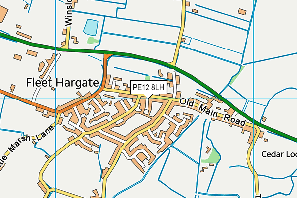 PE12 8LH map - OS VectorMap District (Ordnance Survey)