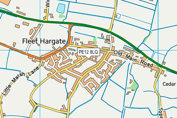 PE12 8LQ map - OS VectorMap District (Ordnance Survey) PE12 8LQ map - OS VectorMap District (Ordnance Survey)