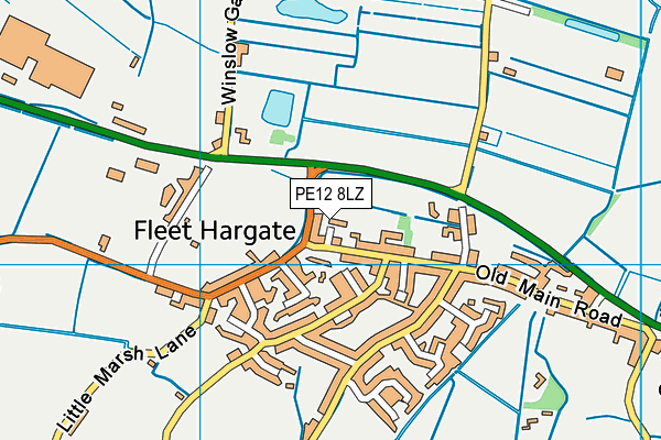 PE12 8LZ map - OS VectorMap District (Ordnance Survey) PE12 8LZ map - OS VectorMap District (Ordnance Survey)