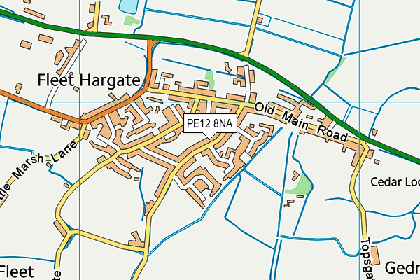 PE12 8NA map - OS VectorMap District (Ordnance Survey) PE12 8NA map - OS VectorMap District (Ordnance Survey)