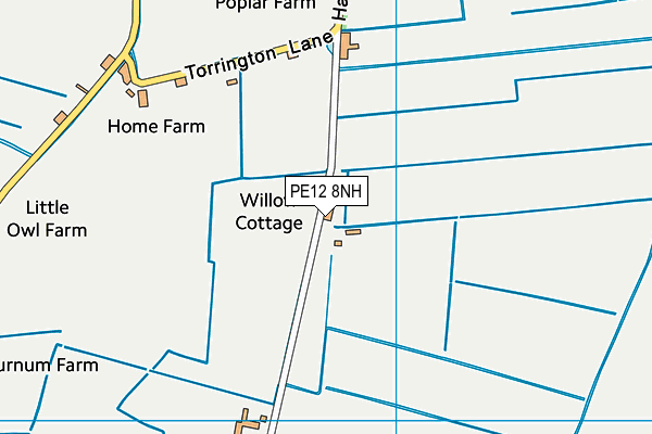 PE12 8NH map - OS VectorMap District (Ordnance Survey) PE12 8NH map - OS VectorMap District (Ordnance Survey)