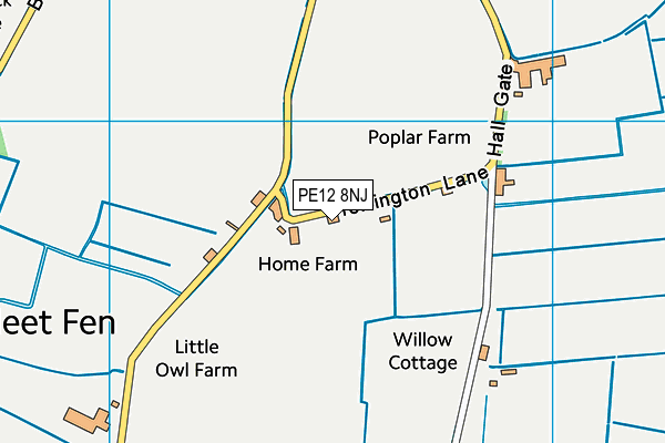 PE12 8NJ map - OS VectorMap District (Ordnance Survey) PE12 8NJ map - OS VectorMap District (Ordnance Survey)