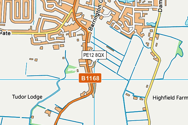 PE12 8QX map - OS VectorMap District (Ordnance Survey) PE12 8QX map - OS VectorMap District (Ordnance Survey)