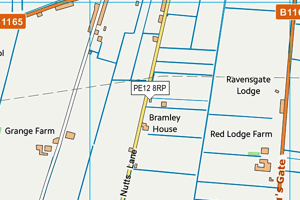 PE12 8RP map - OS VectorMap District (Ordnance Survey) PE12 8RP map - OS VectorMap District (Ordnance Survey)