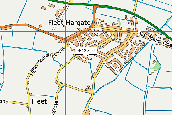 PE12 8TG map - OS VectorMap District (Ordnance Survey) PE12 8TG map - OS VectorMap District (Ordnance Survey)