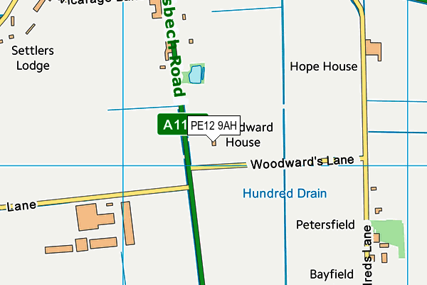 PE12 9AH map - OS VectorMap District (Ordnance Survey) PE12 9AH map - OS VectorMap District (Ordnance Survey)