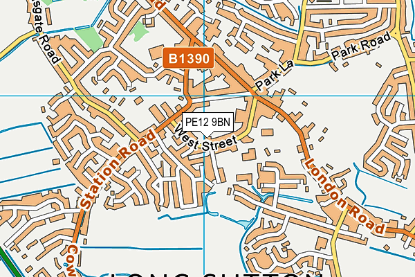 PE12 9BN map - OS VectorMap District (Ordnance Survey) PE12 9BN map - OS VectorMap District (Ordnance Survey)