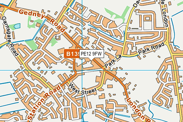 PE12 9FW map - OS VectorMap District (Ordnance Survey) PE12 9FW map - OS VectorMap District (Ordnance Survey)