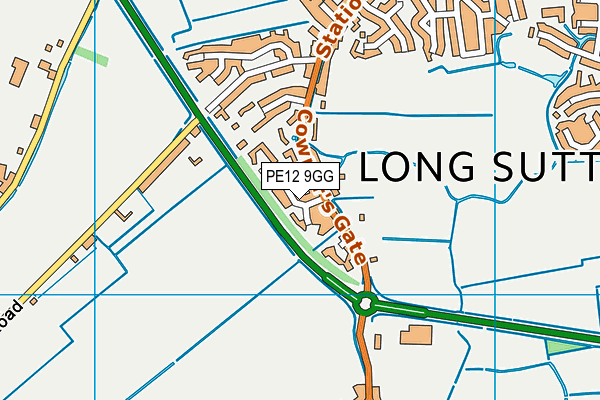 PE12 9GG map - OS VectorMap District (Ordnance Survey) PE12 9GG map - OS VectorMap District (Ordnance Survey)