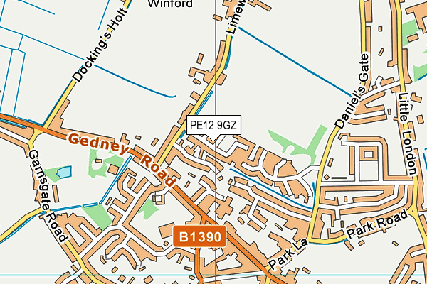 PE12 9GZ map - OS VectorMap District (Ordnance Survey) PE12 9GZ map - OS VectorMap District (Ordnance Survey)