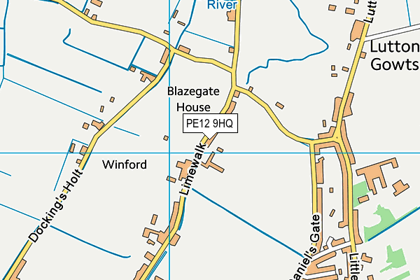 PE12 9HQ map - OS VectorMap District (Ordnance Survey) PE12 9HQ map - OS VectorMap District (Ordnance Survey)