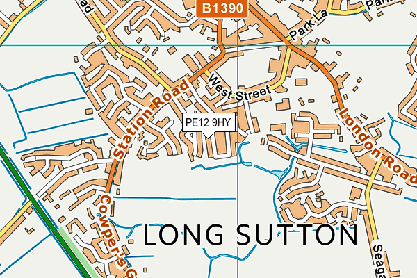 PE12 9HY map - OS VectorMap District (Ordnance Survey) PE12 9HY map - OS VectorMap District (Ordnance Survey)