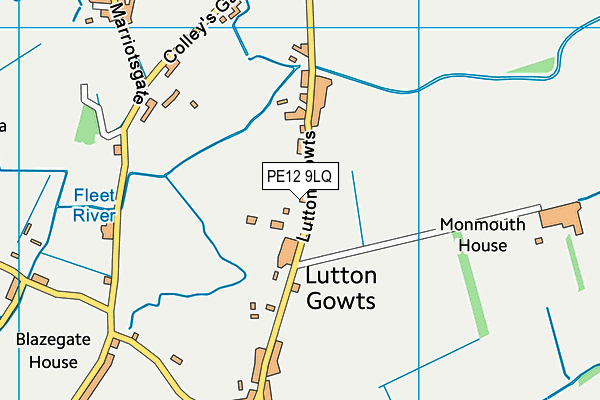 PE12 9LQ map - OS VectorMap District (Ordnance Survey) PE12 9LQ map - OS VectorMap District (Ordnance Survey)