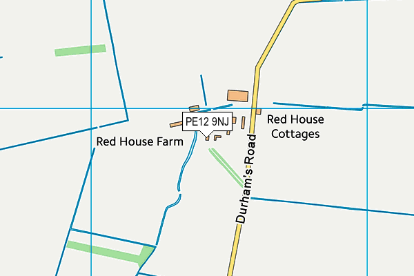 PE12 9NJ map - OS VectorMap District (Ordnance Survey) PE12 9NJ map - OS VectorMap District (Ordnance Survey)