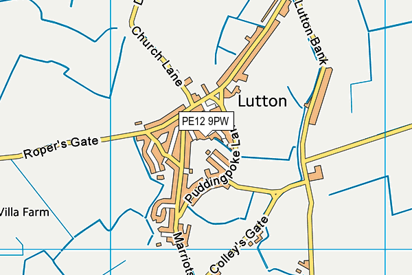 PE12 9PW map - OS VectorMap District (Ordnance Survey) PE12 9PW map - OS VectorMap District (Ordnance Survey)