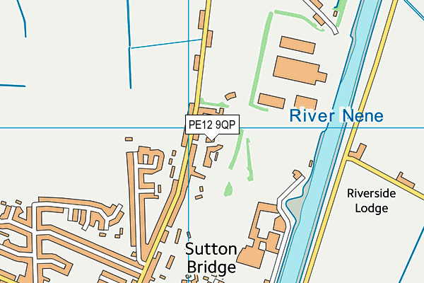 PE12 9QP map - OS VectorMap District (Ordnance Survey)