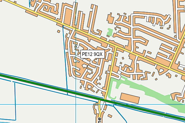 PE12 9QX map - OS VectorMap District (Ordnance Survey) PE12 9QX map - OS VectorMap District (Ordnance Survey)