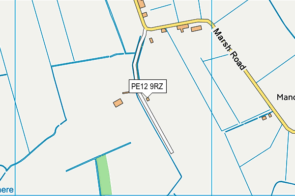 PE12 9RZ map - OS VectorMap District (Ordnance Survey) PE12 9RZ map - OS VectorMap District (Ordnance Survey)