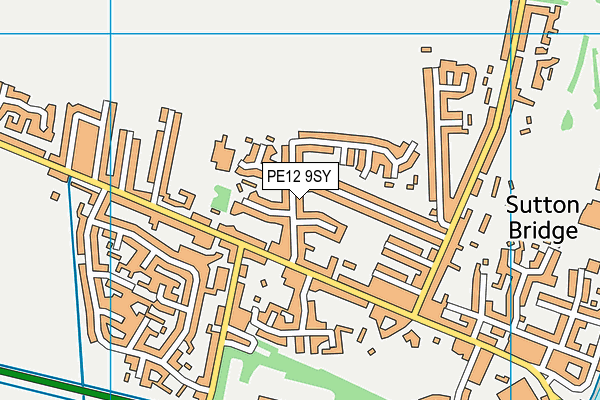 PE12 9SY map - OS VectorMap District (Ordnance Survey) PE12 9SY map - OS VectorMap District (Ordnance Survey)