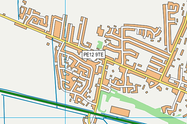 PE12 9TE map - OS VectorMap District (Ordnance Survey) PE12 9TE map - OS VectorMap District (Ordnance Survey)