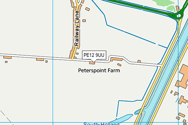 PE12 9UU map - OS VectorMap District (Ordnance Survey)