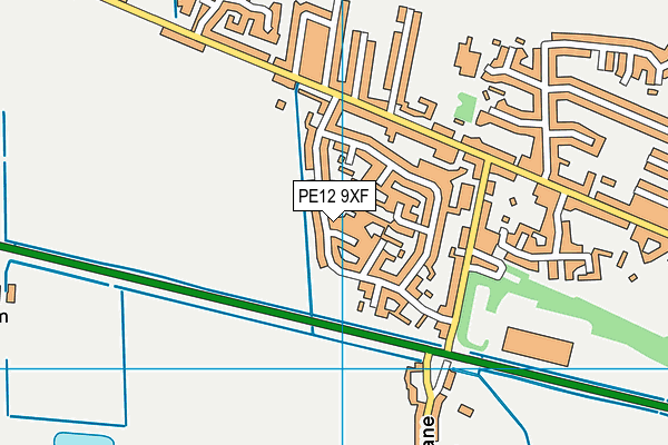 PE12 9XF map - OS VectorMap District (Ordnance Survey) PE12 9XF map - OS VectorMap District (Ordnance Survey)