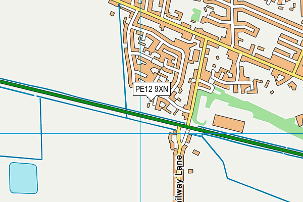 PE12 9XN map - OS VectorMap District (Ordnance Survey) PE12 9XN map - OS VectorMap District (Ordnance Survey)