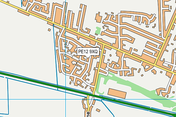 PE12 9XQ map - OS VectorMap District (Ordnance Survey) PE12 9XQ map - OS VectorMap District (Ordnance Survey)