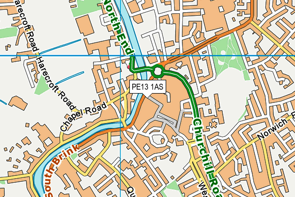 PE13 1AS map - OS VectorMap District (Ordnance Survey) PE13 1AS map - OS VectorMap District (Ordnance Survey)