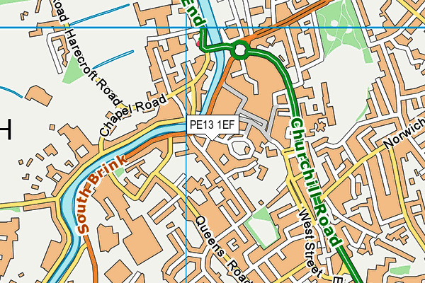 PE13 1EF map - OS VectorMap District (Ordnance Survey) PE13 1EF map - OS VectorMap District (Ordnance Survey)