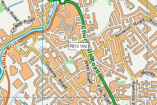 PE13 1HU map - OS VectorMap District (Ordnance Survey) PE13 1HU map - OS VectorMap District (Ordnance Survey)